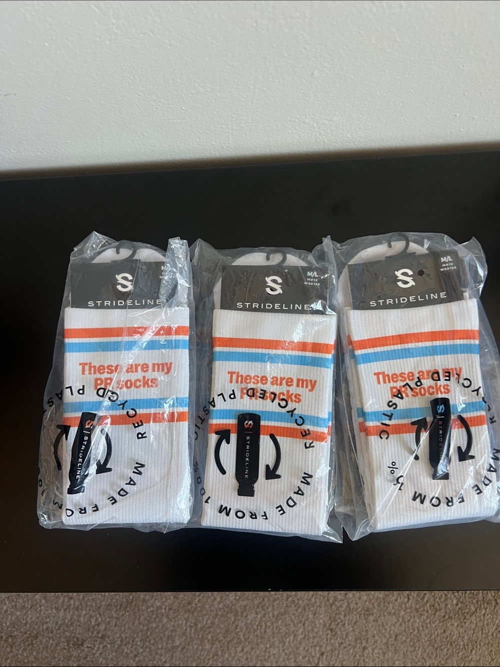 Orange theory White Crew Socks